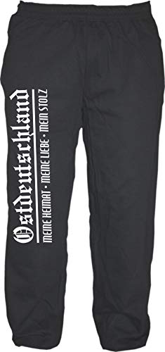 sostex Ostdeutschland Jogginghose - Meine Heimat Meine Liebe Mein Stolz - Sweatpants schwarz XL von sostex