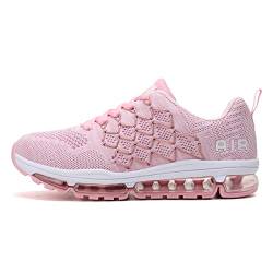 sotirsvs Herren Damen Sportschuhe Laufschuhe Straßenlaufschuhe Sneaker mit Luftpolster Turnschuhe Atmungsaktiv Leichte Schuhe Pink 39 EU von sotirsvs