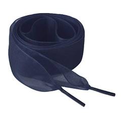 sourcing map 2 Paar 2,5 cm Breite Durchsichtig Schneegarn Turnschuhe Schnürsenkel Navy Blau 120cm von sourcing map