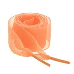 sourcing map 2 Paar 2,5 cm Breite Durchsichtig Schneegarn Turnschuhe Schnürsenkel Orange 100cm von sourcing map