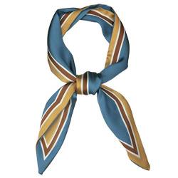 sourcing map Damen Skinny Ribbon Haarband Hals Schal Krawatte Herzdruck Stirnband Halstuch Blau 86 x 10cm von sourcing map