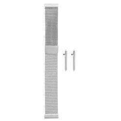 sourcing map Edelstahl-Mesh-Uhrenarmband 22mm Schnellwechsel-Verstellbares Armband mit magnetischem Verschluss für Männer und Frauen, Silber von sourcing map