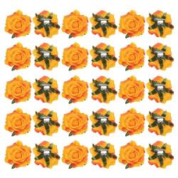 sourcing map Haarspangen mit Rosenblüten, 10,2 cm, 30 Stück, Blumen-Haarnadeln, Blumenbrosche für Damen, Haar-Accessoires, Orange von sourcing map