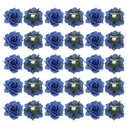 sourcing map Haarspangen mit Rosenblüten, 10,2 cm, Blumen-Haarnadeln, Blumenbrosche für Damen, Haar-Accessoires, Blau, 30 Stück von sourcing map