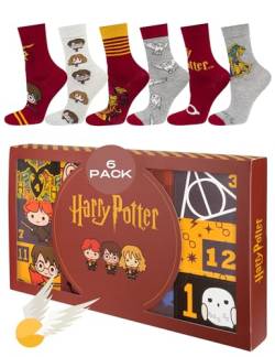 Wizarding World Harry Potter Socken Herren Damen Geschenke Für Frauen Männer 6 Paar 35-40 Harry Potter von soxo