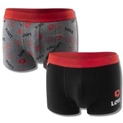 soxo Boxershorts Herren Unterhosen Lustige Geschenke Für Männer Geburtstagsgeschenk 2 Paar M Love von soxo