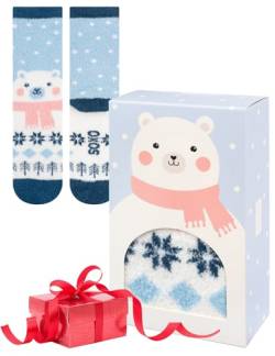 soxo Chenille Weihnachten Socken Damen Lustige Geschenke Für Frauen Bunte Weihnachtssocken 35-40 Teddybär von soxo