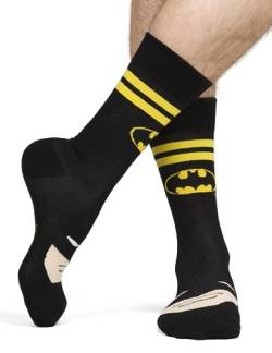 soxo DC Comics The Batman Superman Lustige Socken Herren Baumwolle Herrensocken 40-45 Batman 1 Paar von soxo