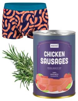 soxo Dose Boxershorts Herren Unterhosen Lustige Geschenke Für Männer L Chicken Sausages von soxo