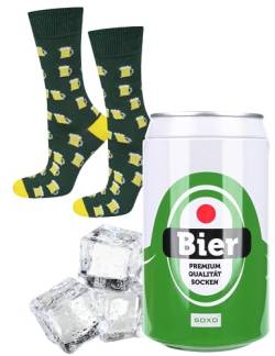 soxo Dose Socken Herren Bier Geschenke Für Männer Lustige Geschenk Sommer Socks Men 40-45 Bier von soxo