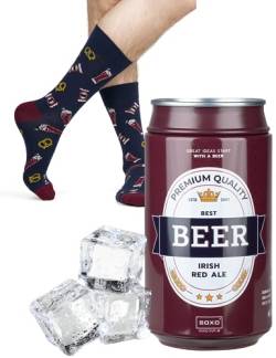 soxo Dose Socken Herren Bier Geschenke Für Männer Lustige Geschenk Sommer Socks Men 40-45 Irish Red Ale2 1 Paar von soxo