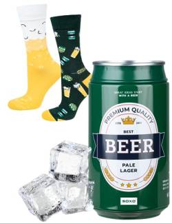 soxo Dose Socken Herren Bier Geschenke Für Männer Lustige Geschenk Sommer Socks Men 40-45 Pale Lager 1 Paar von soxo