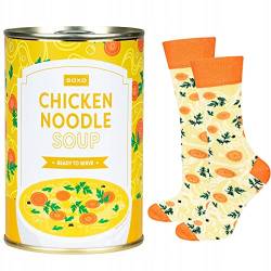 soxo Geschenke Für Frauen Damen Socken Herren Lustige Geschenk Für Männer 35-40 Chicken Soup von soxo