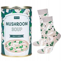 soxo Geschenke Für Frauen Damen Socken Herren Lustige Geschenk Für Männer 35-40 Mushroom Soup von soxo