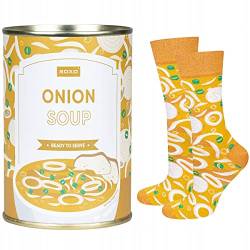 soxo Geschenke Für Frauen Damen Socken Herren Lustige Geschenk Für Männer 35-40 Onion Soup von soxo