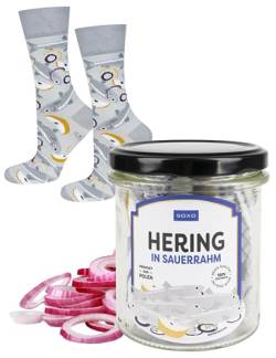 soxo Glas Socken Damen Geschenke Für Männer Herren Socks Geschenk Für Frauen 35-40 Heringe von soxo