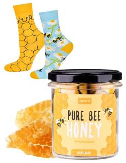 soxo Honig Socken Damen Geschenke Für Männer Herren Socks Geschenk Für Frauen 35-40 Pure Bee Honey Frauen von soxo