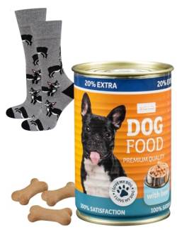 soxo Hundefutter Socken Herren Lustige Geschenke Für Damen Hund Baumwolle Socks 35-40 Buldogge von soxo