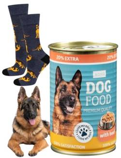 soxo Hundefutter Socken Herren Lustige Geschenke Für Damen Hund Baumwolle Socks 35-40 Deutscher Schäferhund von soxo