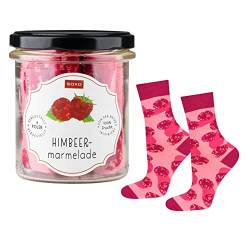 soxo Marmelade Socken Damen Geschenke Für Frauen Lustige Geschenk Women Socks 35-40 Himbeer Marmelade von soxo