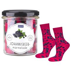 soxo Marmelade Socken Damen Geschenke Für Frauen Lustige Geschenk Women Socks 35-40 Johannisbeer Marmelade von soxo