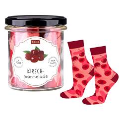 soxo Marmelade Socken Damen Geschenke Für Frauen Lustige Geschenk Women Socks 35-40 Kirsch Marmelade von soxo
