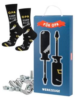 soxo Opa Socken Herren Geschenke Für Männer Lustige Geschenk Socks Men Baumwolle 40-45 Opa Werkzeuge 1 Paar von soxo