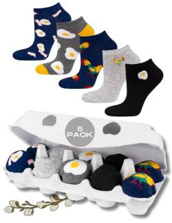 soxo Ostern Geschenke Für Frauen Damen Socken Herren Lustige Geschenk Für Männer 40-45 Egg Socks 5 Paar von soxo