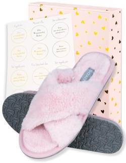 soxo Plüsch Hausschuhe Damen Lustige Geschenke Pantoletten Für Frauen Slipper Sommer Geschenk 35/36 Rosa von soxo