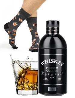 soxo Premium Socken Herren Whiskey Geschenke Männer Lustige Geschenk Socks Men Baumwolle 40-45 Whisky 1 Paar von soxo