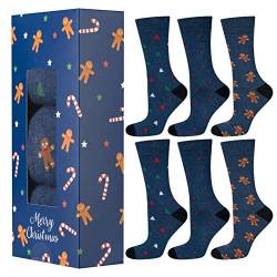 soxo Weihnachten Socken Herren Lustige Geschenke Für Männer Weihnachtssocken 3 Paar 40-45 Weihnachtsbox 2 von soxo