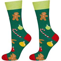 soxo Weihnachten Socken Herren Lustige Geschenke Für Männer Weihnachtssocken 40-45 Weihnachtsthema 1 Paar von soxo