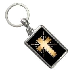 Kreuz Schlüsselanhänger mit christlichem Symbol Anhänger für den Schlüsselbund für Christen als Geschenk für gläubige Menschen von speecheese