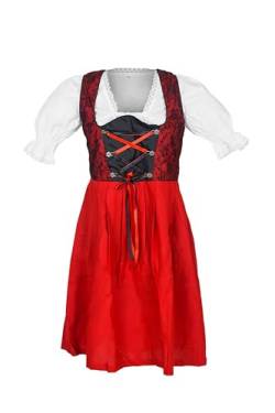 speed4allkinds Dirndl Trachtenkleid Set 3 Tlg. Rot Größe 36 bis 44 Neu (40) von speed4allkinds