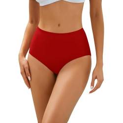 speerise Damen-Bikinihose, hohe Taille, Spandex, Ballett- und Tanz-Höschen - Rot - XX-Large von speerise