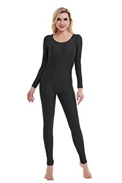 speerise Damen Langarm Bodycon Hohe Taille Jumpsuit Strampler Bodysuit One Piece Outfit, new black, X-Large von speerise