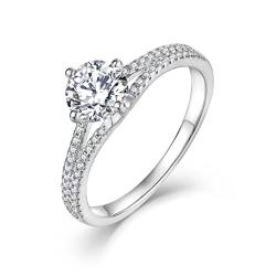 Starchenie 1CT Verlobungsring 925 Sterling Silber Ehering zum Jahrestag für Damen von starchenie