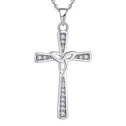 Starnny Damen Kette Silber 925 Jesus Kreuz Kruzifix Anhänger Halskette Schmuck für Frauen von starchenie