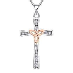 Starnny Damen Kette Silber 925 Jesus Kreuz Kruzifix Anhänger Halskette Schmuck für Frauen von starchenie