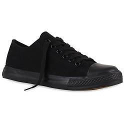 stiefelparadies Flache Damen Sneakers Low Stoffschuhe Schnürer Viele Farben 110929 Schwarz Schwarz Arriate 39 Flandell von stiefelparadies