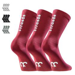 straede® 3 Paar Radsocken, Lange Fahrrad Socken, Atmungsaktive Fahrradsocken, Rennrad Socken, Cycling socks, Rennradsocken, Schnelltrocknende Socken Rennrad, Rad Socken für Herren & Damen, Größe 35-46 von straede