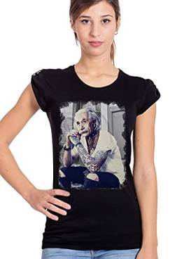 Einstein Tattoo Color & Grey 18-84 Moda Urban Slub Lady Damen 100% Baumwolle geflammt, Regular, Einstein Tatuato Color & Grey 18-84, Einstein Tatuato Color & Grey 18-84 Large von street style