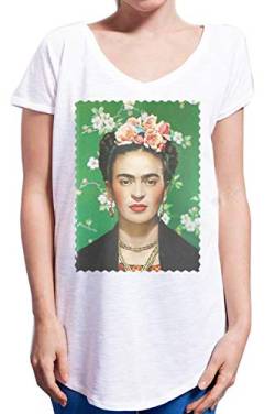 street style Acqua Frida Kahlo 18-30-3 Urban Slub Lady Damen 100% Baumwolle Modell Tsulslb, T-Shirt, Acqua Frida 18-30-3, Acqua Frida 18-30-3 S-M von street style