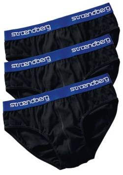 stroendberg Herren Slips im 3er Mehrpack - Klassisch, bequem, hautfreundlich - Unterwäsche für Herren aus feinster Baumwolle, Unterhosen perfekt für jeden Tag, Schwarz, Gr. L von stroendberg