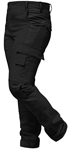 strongAnt Arbeitshose Berlin Thermo Outdoor Hose für Frauen wasserabweisend atmungsaktiv Power Stretch Baumwolle gefüttert - Schwarz. Größe: 36 von strongAnt