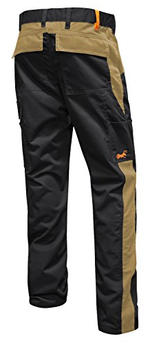 strongAnt Arbeitshose für Herren Männer Bundhose Cargohose Canvas - Schwarz-Beige. Größe: 46 von strongAnt