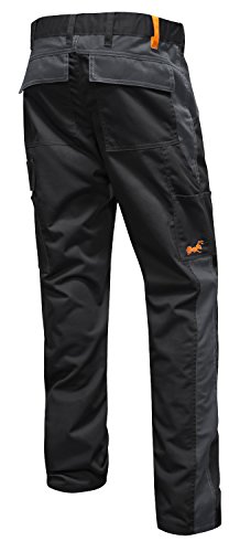 strongAnt Arbeitshose für Herren Männer Bundhose Cargohose Canvas - Schwarz-Grau. Größe: 54 von strongAnt