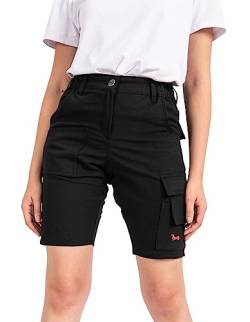 strongAnt Damen Arbeitsshorts Ripstop Stretch Kurze Arbeitshose für den Sommer Outdoor - Farbe: Schwarz. Größe: 42 von strongAnt