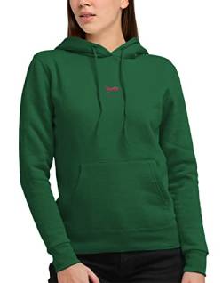 strongAnt Damen Hoodie Kapuzenpullover Sweatshirt Pullover Sweatjacke Langarm mit Bauchtasche Bottle Green-Größe S von strongAnt