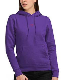 strongAnt Damen Hoodie Kapuzenpullover Sweatshirt Pullover Sweatjacke Langarm mit Bauchtasche Purple-Größe S von strongAnt